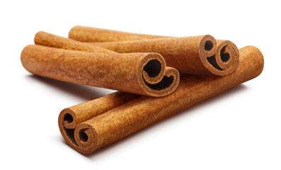 Cinnamon sticks, isolated on white background
