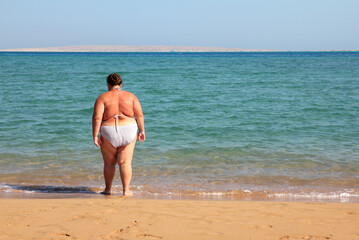 Fototapeta na wymiar overweight woman bath