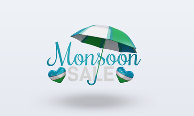 3d monsoon sale Uzbekistan flag rendering front view