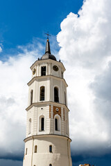 Fototapeta na wymiar Bell tower of the Vilnius cathedral, Lithuania, Europe