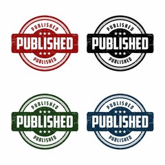 Fototapeta premium Published grunge rubber stamp on white background, vector illustration