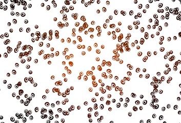 Light Yellow, Orange vector backdrop with dots.