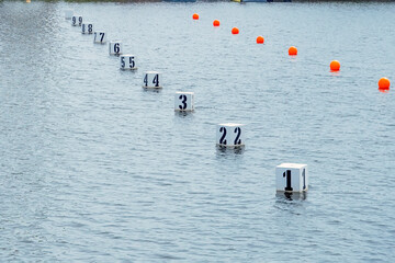 Finish at the canoe and kayak competition