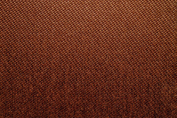 Brown background with dense textured fabric for sun blinds or mat, wallpaper, close up. Fabric background