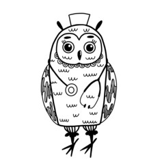 Happy Doctor's Day. Owl in the form of a nurse. High quality illustration.