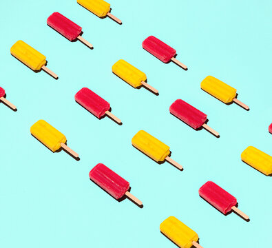 Colorful Popsicles in a Pattern