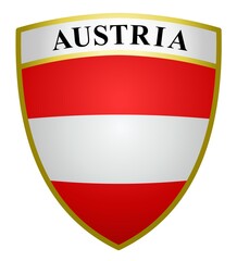 Coat of arms in the colors of Austria on a white background
