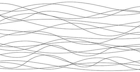 Hand drawn lines. Abstract pattern wave simple seamless, smooth pattern, web design, greeting card, textile, Technology background, Eps 10 vector illustration