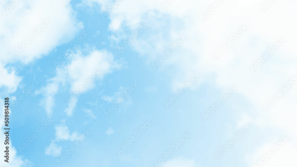 Wall mural blue sky with cloud