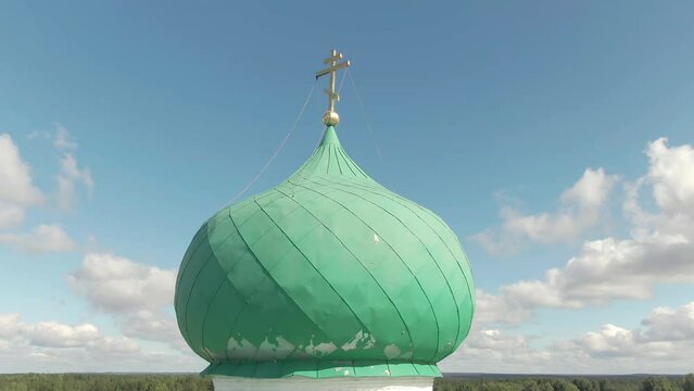 Alexander Svirsky monastery beautiful summer aerial footage