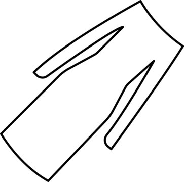 recommend clip art: dress outline hand drawn line art