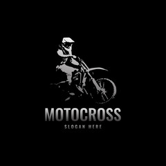 Moto cross dirt bike team racing vector logo