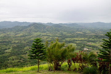 Fototapeta na wymiar View from the hill Montaña Redonda, Dominican Republic