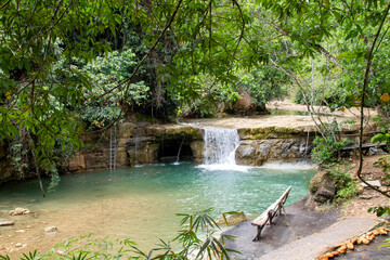 Waterfall in Rancho Salto Yanigua, Dominican Republic