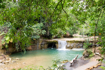 Waterfall in Rancho Salto Yanigua, Dominican Republic