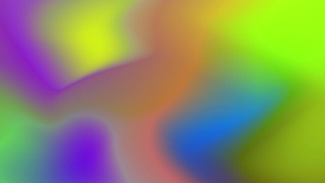 Blurred gradient gradation abstract background smooth transition from the right to left and back of rainbow colors. 4k moving animation concept with smooth movement and copy space
