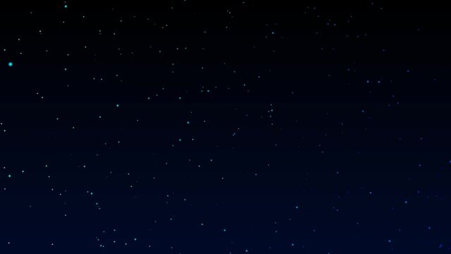 Blue starfield background. 