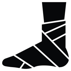 foot injury Vector icon which is suitable for commercial work and easily modify or edit it

