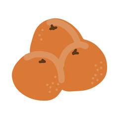 Tangerines. Vector hand draw cartoon illustration.