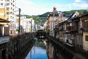 view of Japanese city Nagasaki 