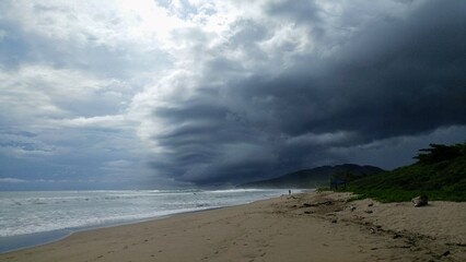 storm clouds over the sea