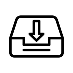 Inbox Archive Icon Vector Symbol Design Illustration