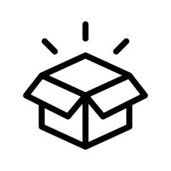 Open Box Icon Vector Symbol Design Illustration