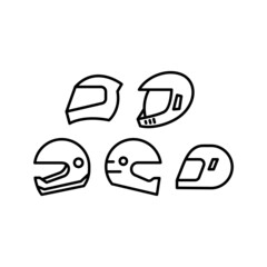 Fototapeta premium Helmet Icon Set Vector Symbol Design Illustration