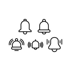 Bell Icon Set Vector Symbol Design Illustration