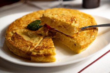 a portion of potato tortilla