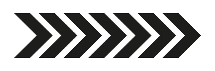 Arrow chevron symbol. Black arrows symbols set. Blend effect. Vector isolated on white.