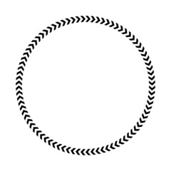 Chevron circle arrow icon. Round arrow frame. Vector isolated on white.