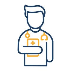 hospital doctor Vector icon which is suitable for commercial work and easily modify or edit it

