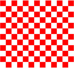 Red white checkers mat vector. Red vector mat.