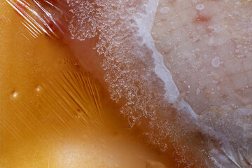 Fototapeta premium close-up of raw chicken meat detail at the market
