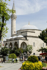 Fototapeta na wymiar Istanbul, Turkey - April 2022: Firuz Aga Mosque in Sultanahmet. Sultanahmet is a popular spot for tourists