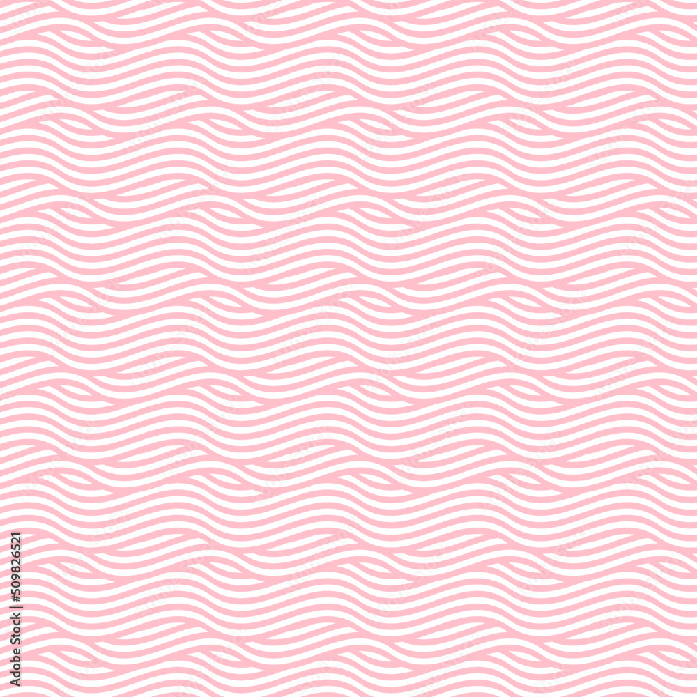 Poster wavy pattern seamless abstract background. white and pink rose stripes wave pattern modern pastel co