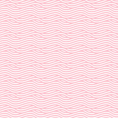 Wavy pattern seamless abstract background. White and pink rose stripes wave pattern modern pastel colors for summer vector design.