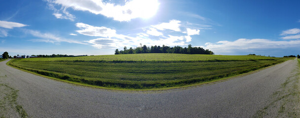 Rural landscape scene in late Spring, Ohio