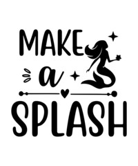 Mermaid t shirt, mug design