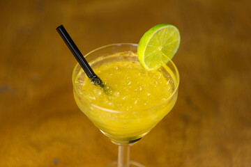 cocktail with lemon and lime