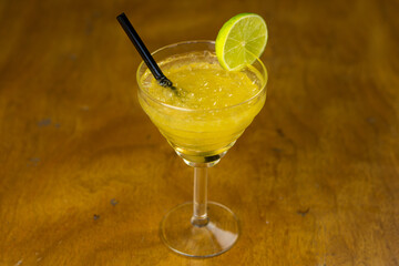 cocktail with lemon and lime