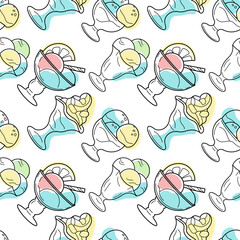 seamless pattern of sweets - ice cream vector