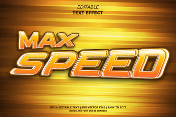 Light speed text style, editable text effect template vector illustration