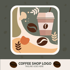 Coffee shop logo vector design