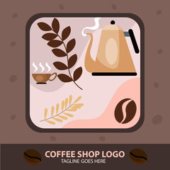 Coffee shop logo vector design