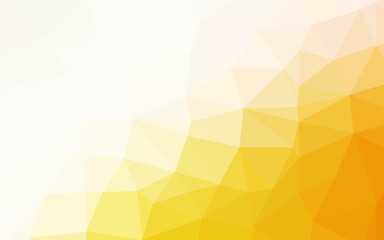 Light Yellow, Orange vector blurry triangle pattern.