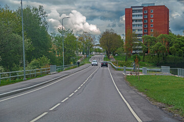 A small cozy modern European town on the shores of the Baltic Sea. Northeast Estonia Silamae.