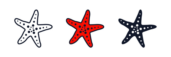 starfish icon symbol template for graphic and web design collection logo vector illustration