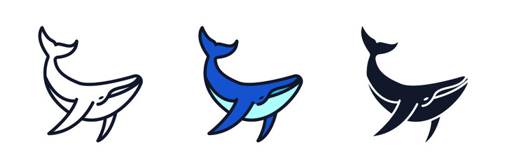 whale icon symbol template for graphic and web design collection logo vector illustration